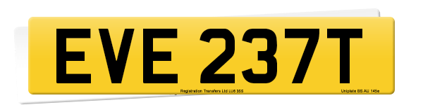 Registration number EVE 237T